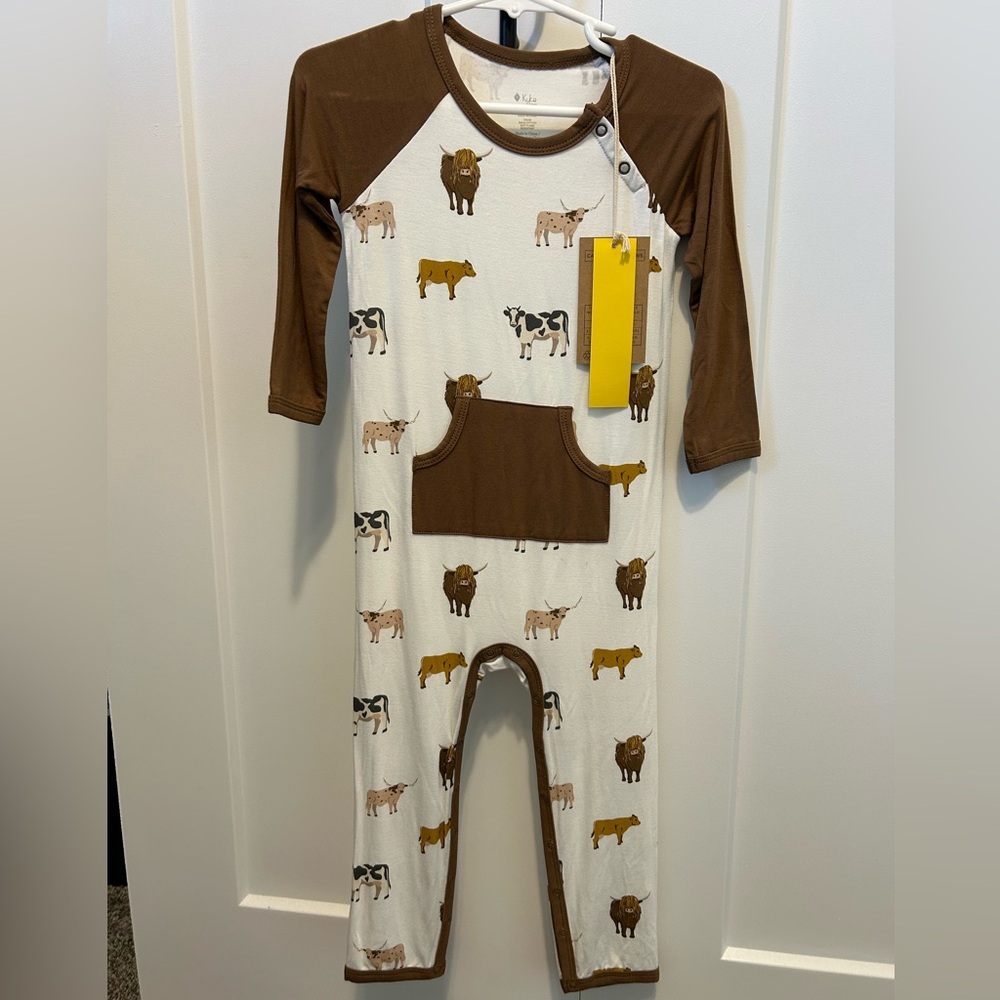 Kyte Baby Longall - 3T in Moo print - New w/ Tags